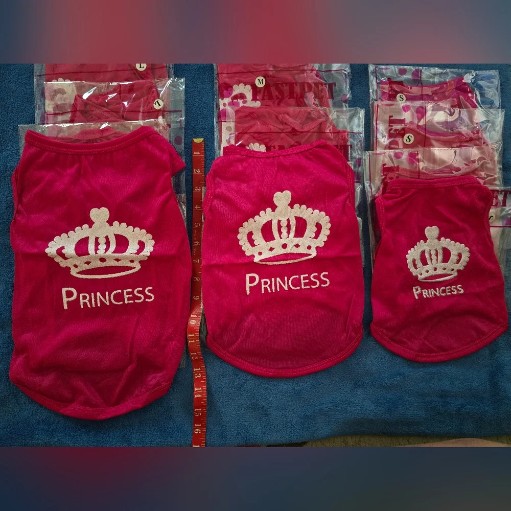 Pink Princess Dog Shirt, L, M Or S, Price Os For 1